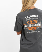 Harley, Davidson, Tee, The Real Deal, size small, colour Grey, newtown, sydney, australia, thrift store, opshop, preloved, secondhand, sustainable, retro, antique, 70s, 80s, 90s, 2000s, 00s, fashion, clothing, streetwear, trendy, garment, style, boutique, store, shop, archive, sale, cheap, best, top, T-Shirts