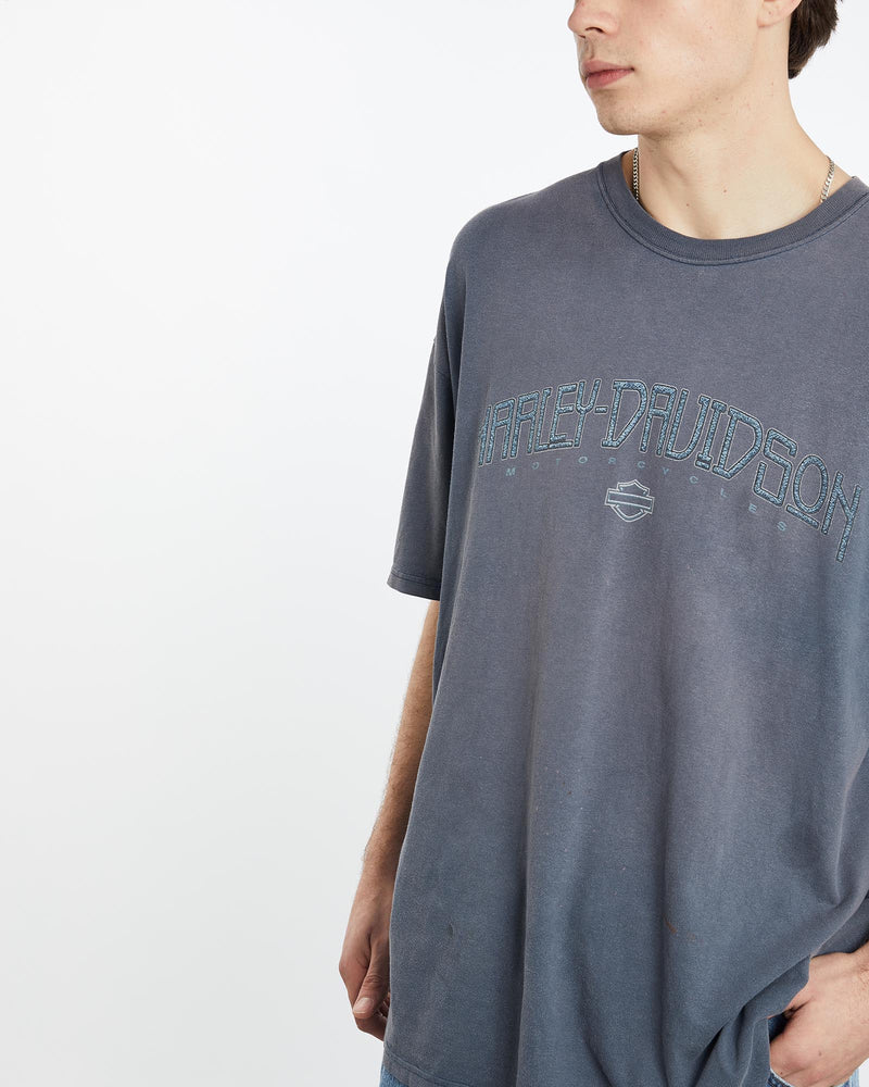 Vintage, Harley, Davidson, Tee, The Real Deal, size extra large, colour Grey, newtown, sydney, australia, thrift store, opshop, preloved, secondhand, sustainable, retro, antique, 70s, 80s, 90s, 2000s, 00s, fashion, clothing, streetwear, trendy, garment, style, boutique, store, shop, archive, sale, cheap, best, top, T-Shirts