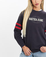 Vintage, Nautica, Sweatshirt, The Real Deal, size extra small, colour Navy, newtown, sydney, australia, thrift store, opshop, preloved, secondhand, sustainable, retro, antique, 70s, 80s, 90s, 2000s, 00s, fashion, clothing, streetwear, trendy, garment, style, boutique, store, shop, archive, sale, cheap, best, top, Sweats and hoodies