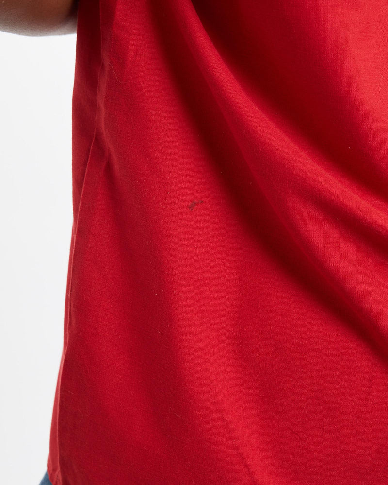 Vintage, Road, Runner, Looney, Tunes, Mechanic, Shirt, The Real Deal, size medium, colour Red, newtown, sydney, australia, thrift store, opshop, preloved, secondhand, sustainable, retro, antique, 70s, 80s, 90s, 2000s, 00s, fashion, clothing, streetwear, trendy, garment, style, boutique, store, shop, archive, sale, cheap, best, top, Shirts