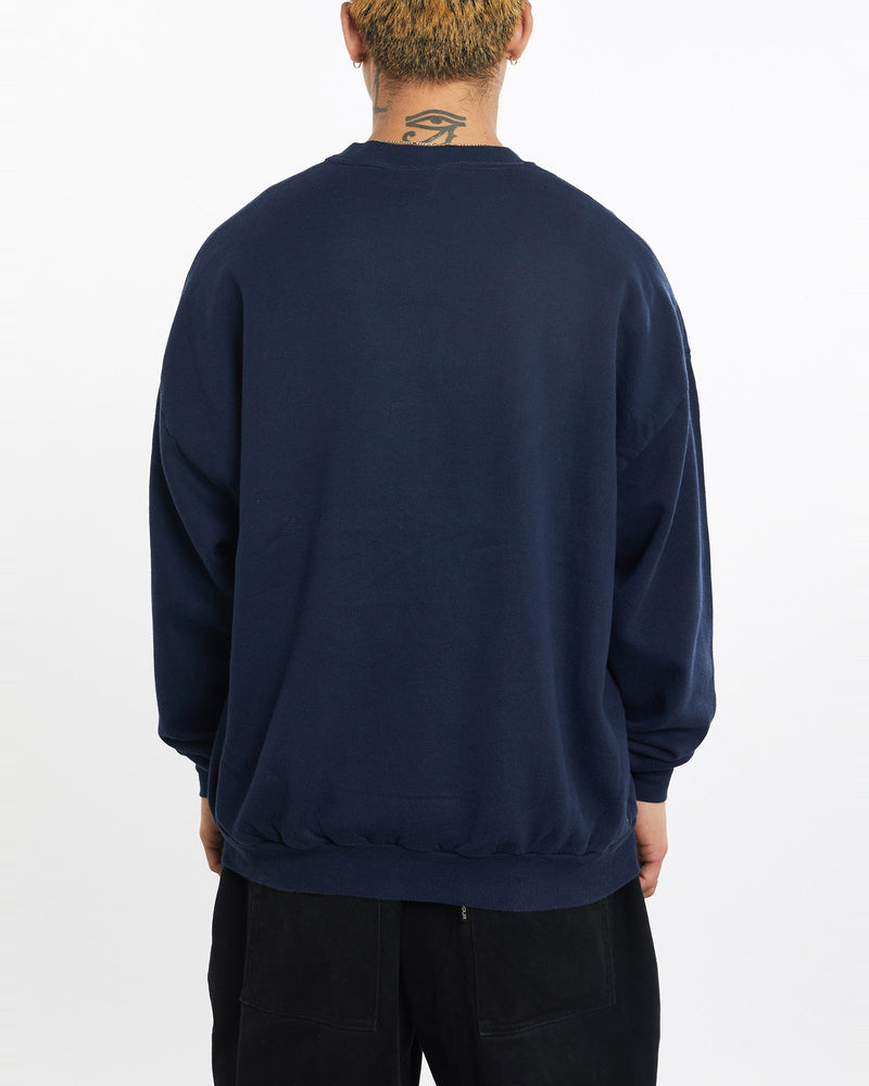 Vintage, 90s, Nike, Sweatshirt, The Real Deal, size extra large, colour Navy, newtown, sydney, australia, thrift store, opshop, preloved, secondhand, sustainable, retro, antique, 70s, 80s, 90s, 2000s, 00s, fashion, clothing, streetwear, trendy, garment, style, boutique, store, shop, archive, sale, cheap, best, top, Sweats and hoodies