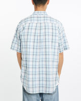 Vintage, 90s, Polo, Ralph, Lauren, Short, Sleeve, Button, Up, Shirt, The Real Deal, size large, colour Blue, newtown, sydney, australia, thrift store, opshop, preloved, secondhand, sustainable, retro, antique, 70s, 80s, 90s, 2000s, 00s, fashion, clothing, streetwear, trendy, garment, style, boutique, store, shop, archive, sale, cheap, best, top, Shirts