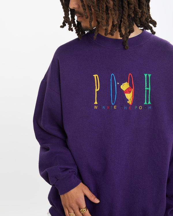Vintage 90s Disney Winnie The Pooh Sweatshirt <br>L , The Real Deal , newtown, sydney, australia, thrift store, opshop, preloved, secondhand, sustainable, retro, antique, 70s, 80s, 90s, 2000s, 00s, fashion, clothing, streetwear, trendy, garment, style, boutique, store, shop, archive, sale, cheap, best, top