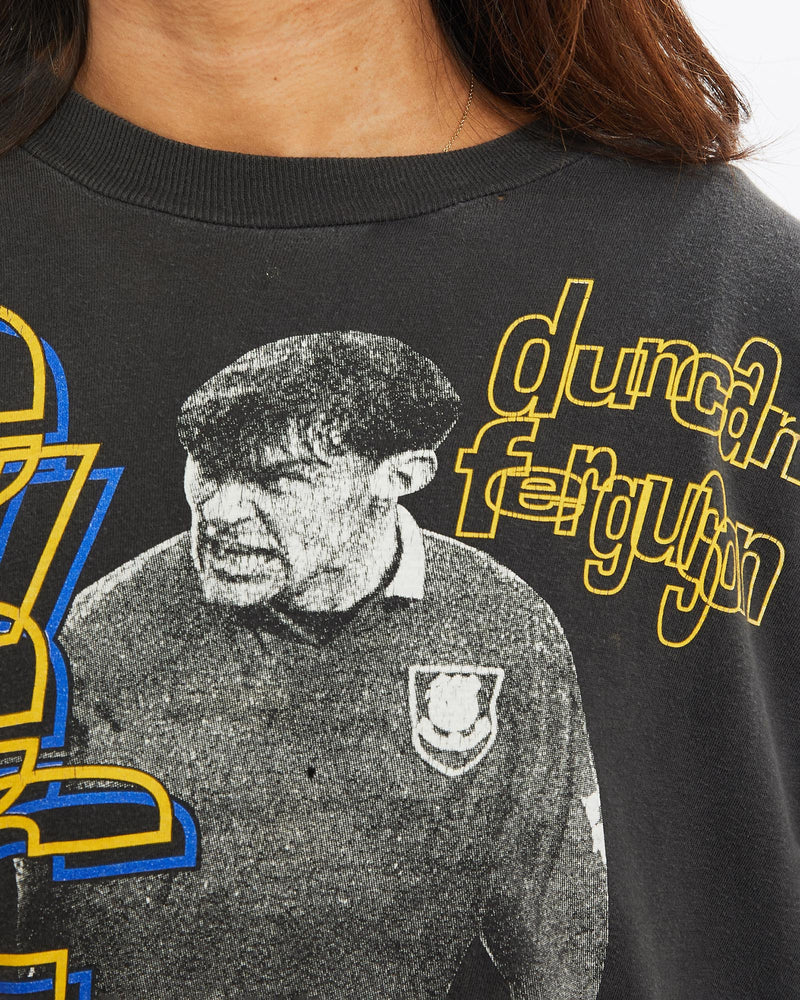 Vintage, 90s, Everton, Duncan, Ferguson, Football, Tee, The Real Deal, size extra small, colour Grey, newtown, sydney, australia, thrift store, opshop, preloved, secondhand, sustainable, retro, antique, 70s, 80s, 90s, 2000s, 00s, fashion, clothing, streetwear, trendy, garment, style, boutique, store, shop, archive, sale, cheap, best, top, T-Shirts