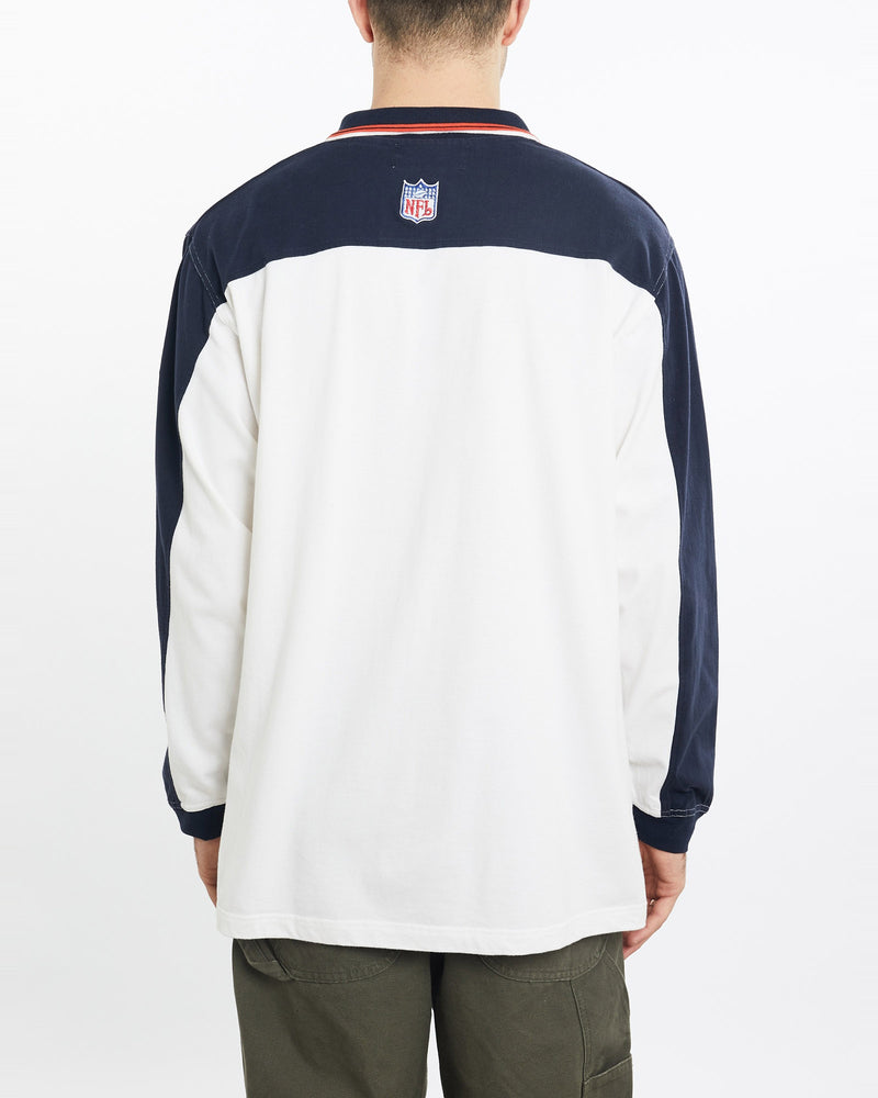 Vintage, Reebok, NFL, Denver, Broncos, Long, Sleeve, Polo, Shirt, The Real Deal, size extra large, colour Multicolour, newtown, sydney, australia, thrift store, opshop, preloved, secondhand, sustainable, retro, antique, 70s, 80s, 90s, 2000s, 00s, fashion, clothing, streetwear, trendy, garment, style, boutique, store, shop, archive, sale, cheap, best, top, Shirts