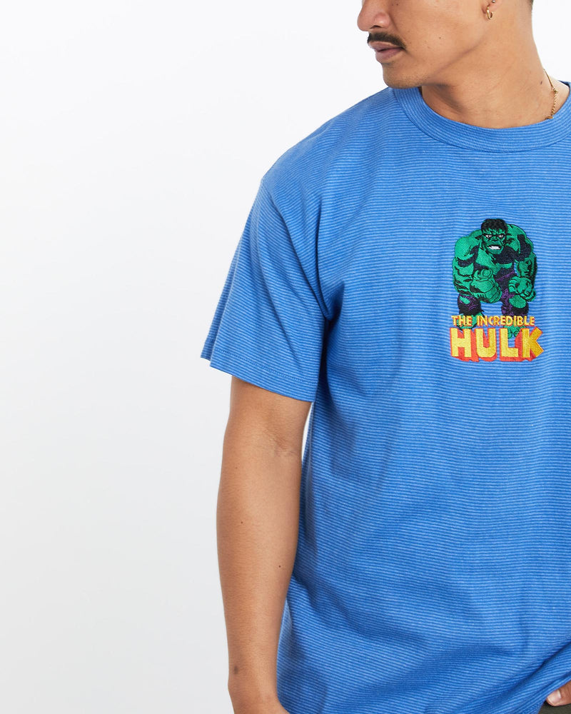Vintage, 90s, The, Incredible, Hulk, Tee, The Real Deal, size large, colour Blue, newtown, sydney, australia, thrift store, opshop, preloved, secondhand, sustainable, retro, antique, 70s, 80s, 90s, 2000s, 00s, fashion, clothing, streetwear, trendy, garment, style, boutique, store, shop, archive, sale, cheap, best, top, T-Shirts