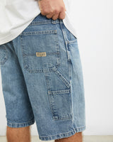 Vintage Wrangler Denim Carpenter Shorts <br>36" , The Real Deal , newtown, sydney, australia, thrift store, opshop, preloved, secondhand, sustainable, retro, antique, 70s, 80s, 90s, 2000s, 00s, fashion, clothing, streetwear, trendy, garment, style, boutique, store, shop, archive, sale, cheap, best, top