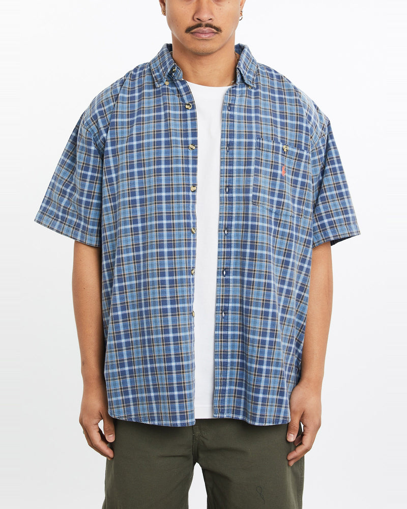 Vintage, 90s, Polo, Ralph, Lauren, Short, Sleeve, Button, Up, Shirt, The Real Deal, size large, colour Multicolour, newtown, sydney, australia, thrift store, opshop, preloved, secondhand, sustainable, retro, antique, 70s, 80s, 90s, 2000s, 00s, fashion, clothing, streetwear, trendy, garment, style, boutique, store, shop, archive, sale, cheap, best, top, Shirts