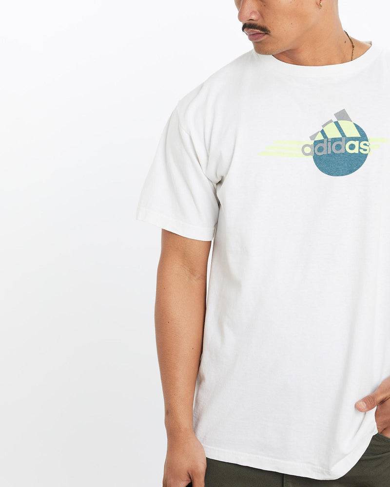 Vintage, 90s, Adidas, Tee, The Real Deal, size large, colour Red, newtown, sydney, australia, thrift store, opshop, preloved, secondhand, sustainable, retro, antique, 70s, 80s, 90s, 2000s, 00s, fashion, clothing, streetwear, trendy, garment, style, boutique, store, shop, archive, sale, cheap, best, top, T-Shirts