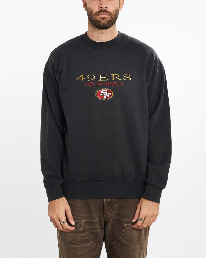 Vintage, 90s, NFL, San, Francisco, 49ers, Sweatshirt, The Real Deal, size extra large, colour Black, newtown, sydney, australia, thrift store, opshop, preloved, secondhand, sustainable, retro, antique, 70s, 80s, 90s, 2000s, 00s, fashion, clothing, streetwear, trendy, garment, style, boutique, store, shop, archive, sale, cheap, best, top, Sweats and hoodies