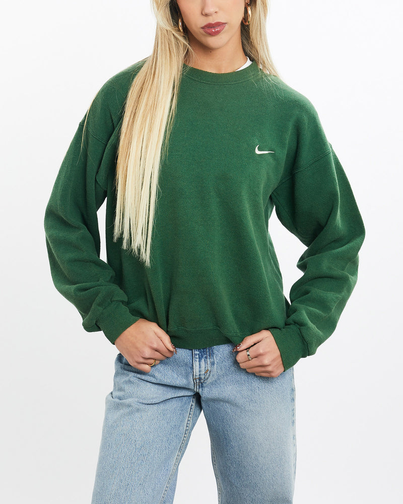 Vintage, 90s, Nike, Sweatshirt, The Real Deal, size extra small, colour Green, newtown, sydney, australia, thrift store, opshop, preloved, secondhand, sustainable, retro, antique, 70s, 80s, 90s, 2000s, 00s, fashion, clothing, streetwear, trendy, garment, style, boutique, store, shop, archive, sale, cheap, best, top, Sweats and hoodies