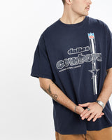 Vintage, 90s, NFL, Dallas, Cowboys, Tee, The Real Deal, size extra large, colour Navy, newtown, sydney, australia, thrift store, opshop, preloved, secondhand, sustainable, retro, antique, 70s, 80s, 90s, 2000s, 00s, fashion, clothing, streetwear, trendy, garment, style, boutique, store, shop, archive, sale, cheap, best, top, T-Shirts