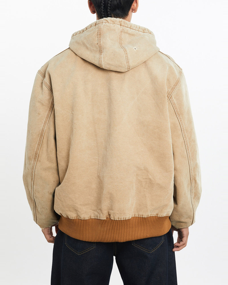 Vintage, 90s, Carhartt, Active', Jacket, The Real Deal, size large, colour Beige, newtown, sydney, australia, thrift store, opshop, preloved, secondhand, sustainable, retro, antique, 70s, 80s, 90s, 2000s, 00s, fashion, clothing, streetwear, trendy, garment, style, boutique, store, shop, archive, sale, cheap, best, top, Jackets