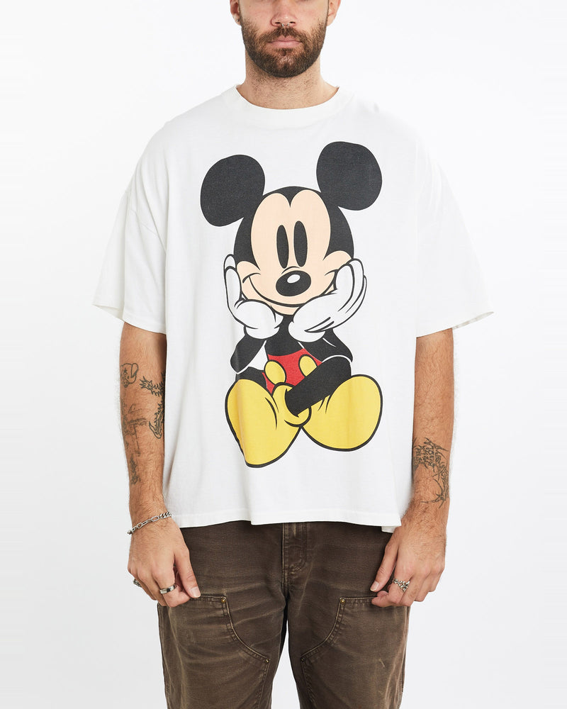 Vintage, 90s, Disney, Mickey, Mouse, Tee, The Real Deal, size extra large, colour White, newtown, sydney, australia, thrift store, opshop, preloved, secondhand, sustainable, retro, antique, 70s, 80s, 90s, 2000s, 00s, fashion, clothing, streetwear, trendy, garment, style, boutique, store, shop, archive, sale, cheap, best, top, T-Shirts