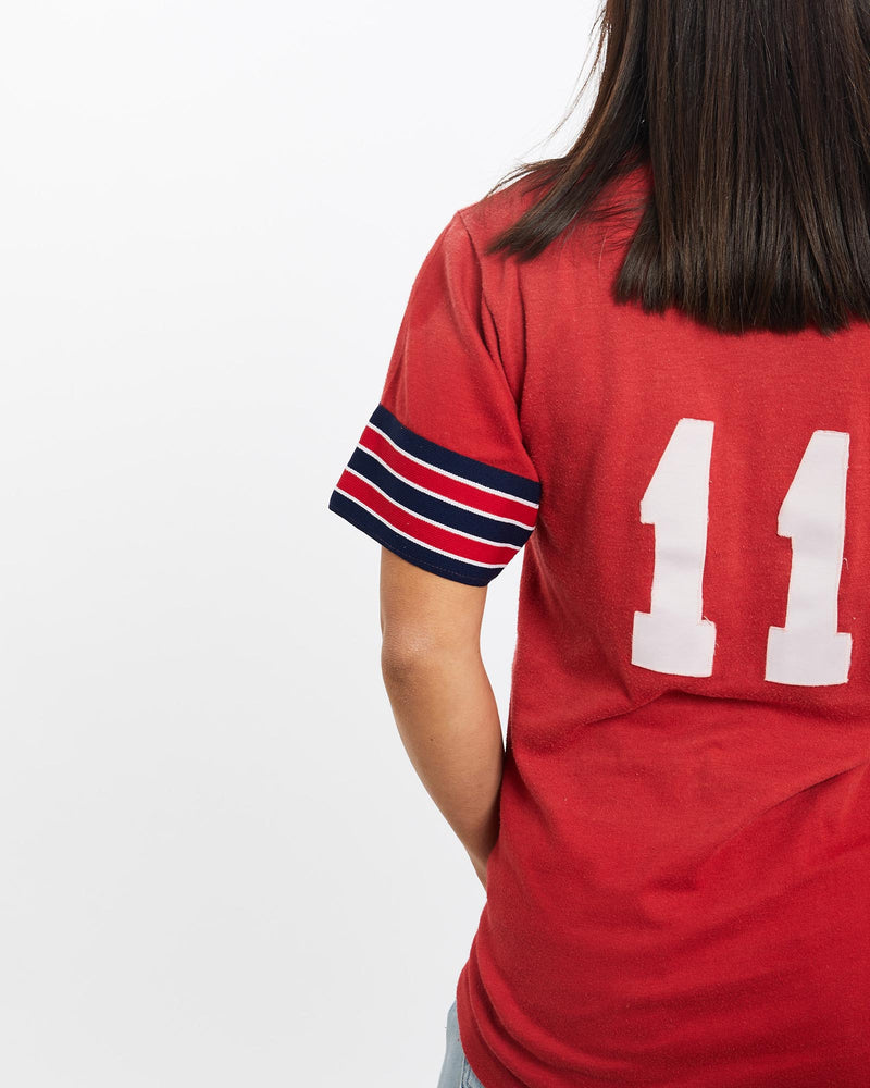 Vintage, 80s, MBL, Jersey, The Real Deal, size double extra small, colour Red, newtown, sydney, australia, thrift store, opshop, preloved, secondhand, sustainable, retro, antique, 70s, 80s, 90s, 2000s, 00s, fashion, clothing, streetwear, trendy, garment, style, boutique, store, shop, archive, sale, cheap, best, top, T-Shirts