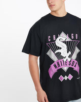 Vintage, 1993, MLB, Chicago, White, Sox, Tee, The Real Deal, size double extra large, colour Black, newtown, sydney, australia, thrift store, opshop, preloved, secondhand, sustainable, retro, antique, 70s, 80s, 90s, 2000s, 00s, fashion, clothing, streetwear, trendy, garment, style, boutique, store, shop, archive, sale, cheap, best, top, T-Shirts