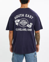 Vintage, 90s, Harley, Davidson, Tee, The Real Deal, size extra large, colour Blue, newtown, sydney, australia, thrift store, opshop, preloved, secondhand, sustainable, retro, antique, 70s, 80s, 90s, 2000s, 00s, fashion, clothing, streetwear, trendy, garment, style, boutique, store, shop, archive, sale, cheap, best, top, T-Shirts