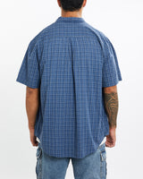 Vintage, 90s, Polo, Ralph, Lauren, Short, Sleeve, Button, Up, Shirt, The Real Deal, size extra large, colour Blue, newtown, sydney, australia, thrift store, opshop, preloved, secondhand, sustainable, retro, antique, 70s, 80s, 90s, 2000s, 00s, fashion, clothing, streetwear, trendy, garment, style, boutique, store, shop, archive, sale, cheap, best, top, Shirts