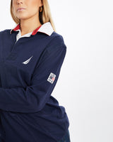 Vintage, Nautica, Rugby, Shirt, The Real Deal, size medium, colour Navy, newtown, sydney, australia, thrift store, opshop, preloved, secondhand, sustainable, retro, antique, 70s, 80s, 90s, 2000s, 00s, fashion, clothing, streetwear, trendy, garment, style, boutique, store, shop, archive, sale, cheap, best, top, Shirts