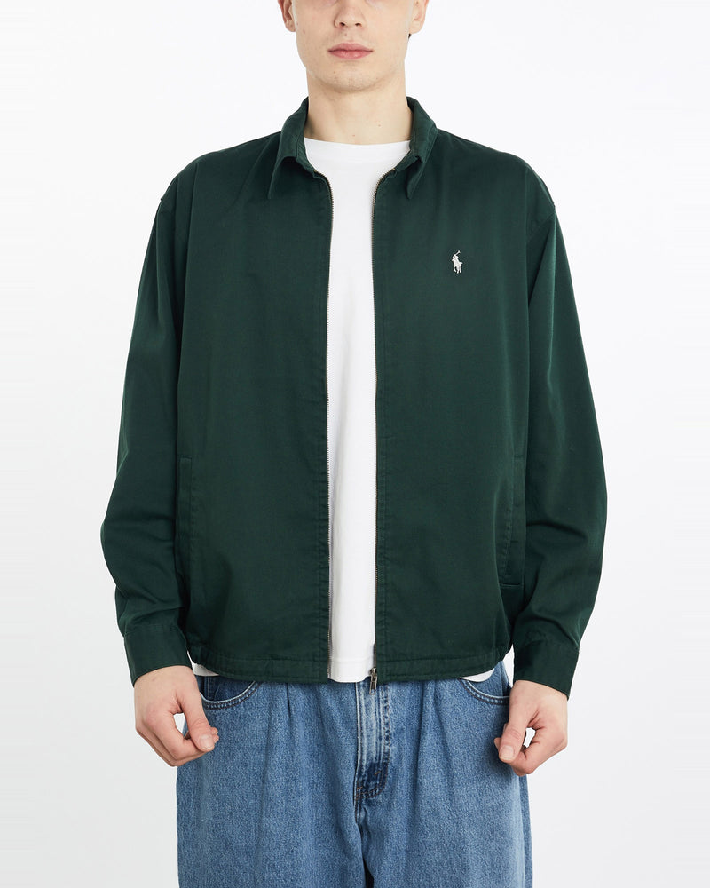 Vintage, 90s, Polo, Ralph, Lauren, Harrington, Jacket, The Real Deal, size extra large, colour Green, newtown, sydney, australia, thrift store, opshop, preloved, secondhand, sustainable, retro, antique, 70s, 80s, 90s, 2000s, 00s, fashion, clothing, streetwear, trendy, garment, style, boutique, store, shop, archive, sale, cheap, best, top, Jackets