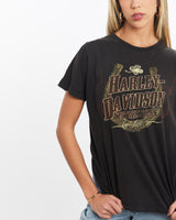 Vintage, Harley, Davidson, Tee, The Real Deal, size extra small, colour Black, newtown, sydney, australia, thrift store, opshop, preloved, secondhand, sustainable, retro, antique, 70s, 80s, 90s, 2000s, 00s, fashion, clothing, streetwear, trendy, garment, style, boutique, store, shop, archive, sale, cheap, best, top, T-Shirts