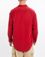 Vintage, 90s, Chaps, Ralph, Lauren, Corduroy, Button, Up, Shirt, The Real Deal, size medium, colour Red, newtown, sydney, australia, thrift store, opshop, preloved, secondhand, sustainable, retro, antique, 70s, 80s, 90s, 2000s, 00s, fashion, clothing, streetwear, trendy, garment, style, boutique, store, shop, archive, sale, cheap, best, top, Shirts