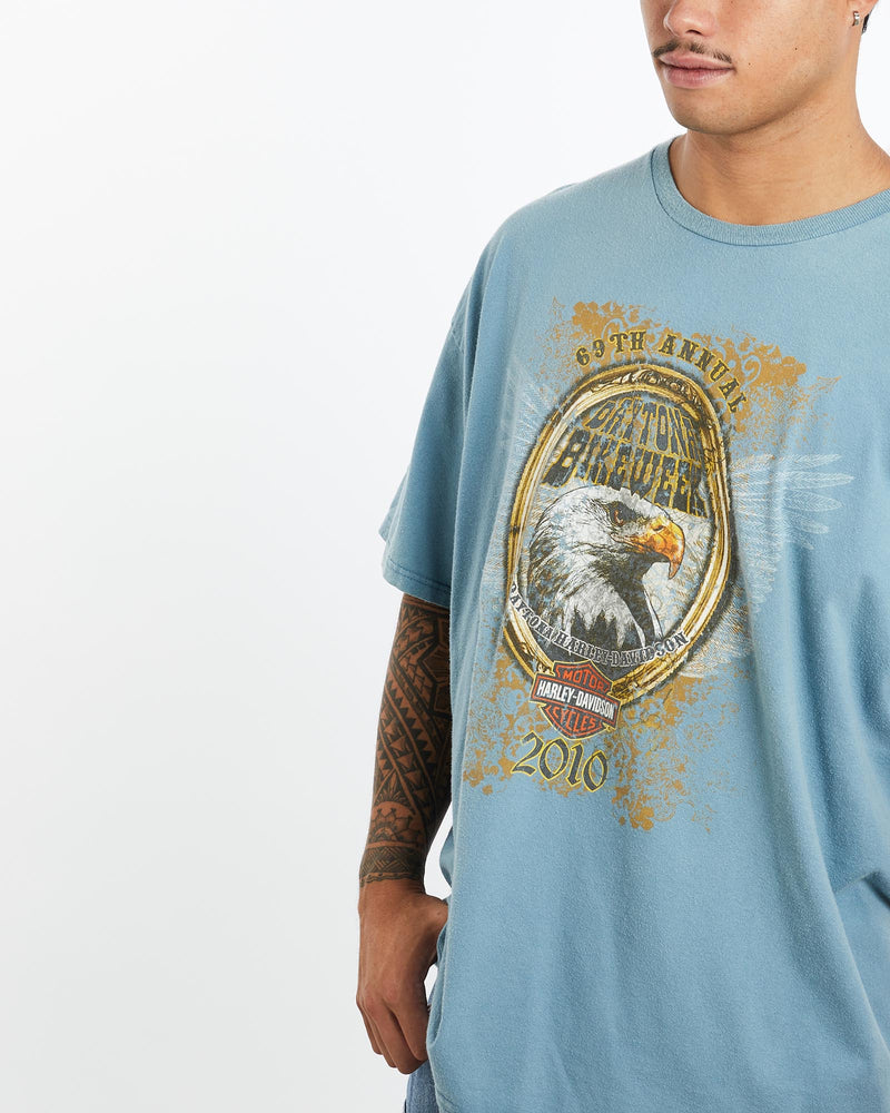 Vintage, Harley, Davidson, Tee, The Real Deal, size extra large, colour Blue, newtown, sydney, australia, thrift store, opshop, preloved, secondhand, sustainable, retro, antique, 70s, 80s, 90s, 2000s, 00s, fashion, clothing, streetwear, trendy, garment, style, boutique, store, shop, archive, sale, cheap, best, top, T-Shirts