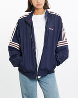 Vintage, 90s, Adidas, Track, Jacket, The Real Deal, size small, colour Navy, newtown, sydney, australia, thrift store, opshop, preloved, secondhand, sustainable, retro, antique, 70s, 80s, 90s, 2000s, 00s, fashion, clothing, streetwear, trendy, garment, style, boutique, store, shop, archive, sale, cheap, best, top, Jackets