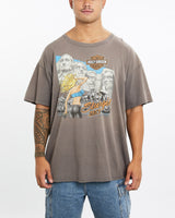 Vintage, 90s, Harley, Davidson, Tee, The Real Deal, size extra large, colour Brown, newtown, sydney, australia, thrift store, opshop, preloved, secondhand, sustainable, retro, antique, 70s, 80s, 90s, 2000s, 00s, fashion, clothing, streetwear, trendy, garment, style, boutique, store, shop, archive, sale, cheap, best, top, T-Shirts