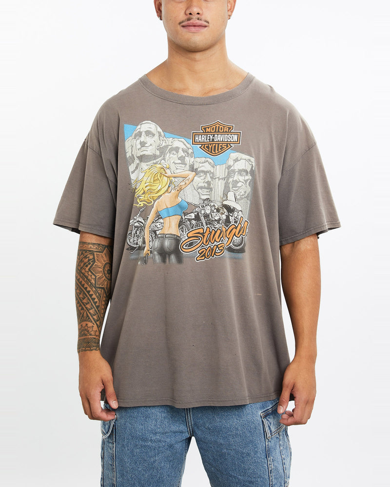 Vintage, 90s, Harley, Davidson, Tee, The Real Deal, size extra large, colour Brown, newtown, sydney, australia, thrift store, opshop, preloved, secondhand, sustainable, retro, antique, 70s, 80s, 90s, 2000s, 00s, fashion, clothing, streetwear, trendy, garment, style, boutique, store, shop, archive, sale, cheap, best, top, T-Shirts