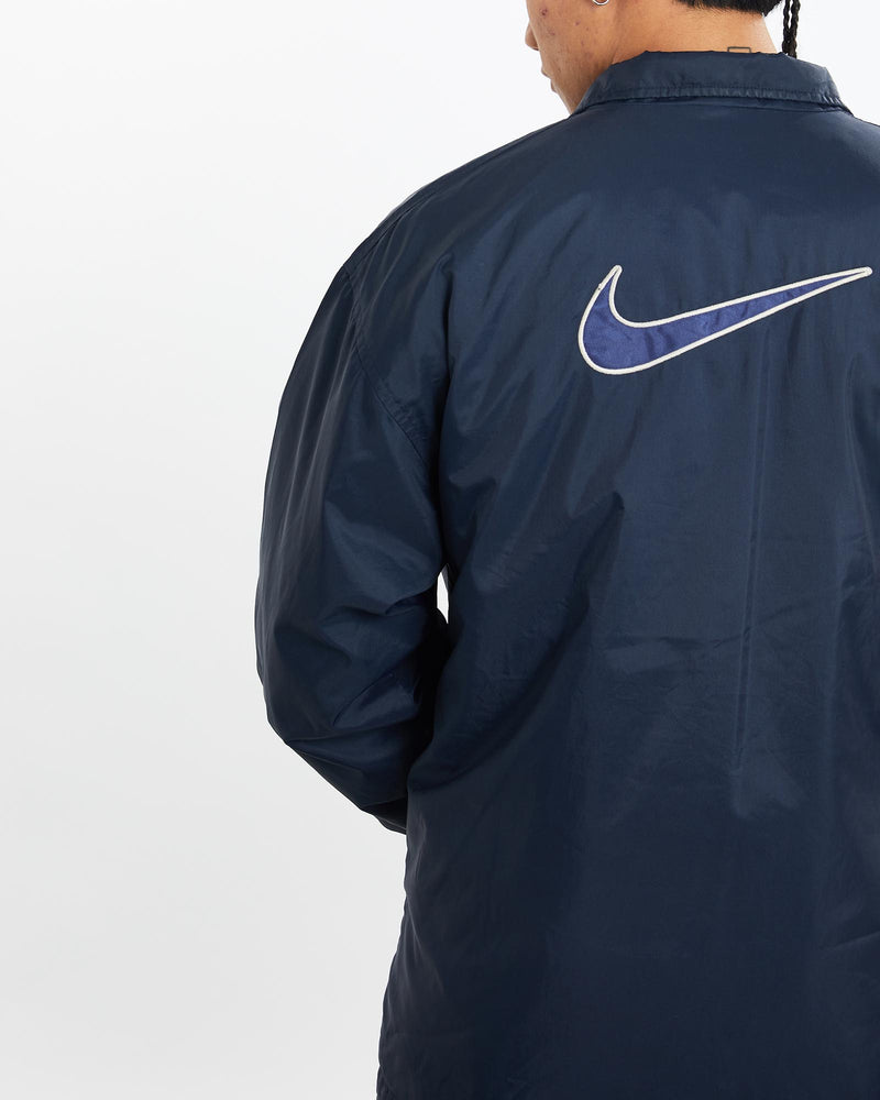 Vintage, 90s, Nike, Puffer, Jacket, The Real Deal, size large, colour Navy, newtown, sydney, australia, thrift store, opshop, preloved, secondhand, sustainable, retro, antique, 70s, 80s, 90s, 2000s, 00s, fashion, clothing, streetwear, trendy, garment, style, boutique, store, shop, archive, sale, cheap, best, top, Jackets