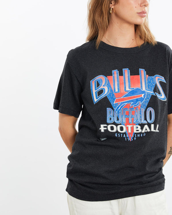 Vintage, 90s, NFL, Buffalo, Bills, Tee, The Real Deal, size medium, colour Black, newtown, sydney, australia, thrift store, opshop, preloved, secondhand, sustainable, retro, antique, 70s, 80s, 90s, 2000s, 00s, fashion, clothing, streetwear, trendy, garment, style, boutique, store, shop, archive, sale, cheap, best, top, T-Shirts