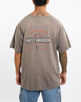 Vintage, 90s, Harley, Davidson, Tee, The Real Deal, size extra large, colour Brown, newtown, sydney, australia, thrift store, opshop, preloved, secondhand, sustainable, retro, antique, 70s, 80s, 90s, 2000s, 00s, fashion, clothing, streetwear, trendy, garment, style, boutique, store, shop, archive, sale, cheap, best, top, T-Shirts