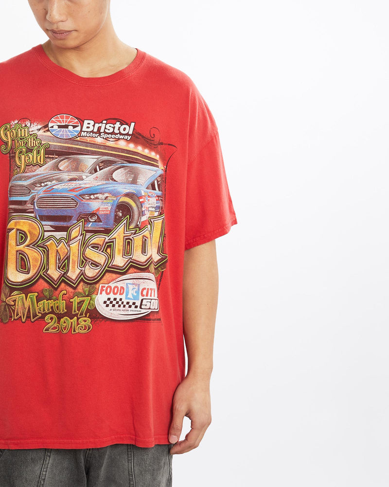 Bristol, Motor, Speedway, Racing, Tee, The Real Deal, size extra large, colour Red, newtown, sydney, australia, thrift store, opshop, preloved, secondhand, sustainable, retro, antique, 70s, 80s, 90s, 2000s, 00s, fashion, clothing, streetwear, trendy, garment, style, boutique, store, shop, archive, sale, cheap, best, top, T-Shirts