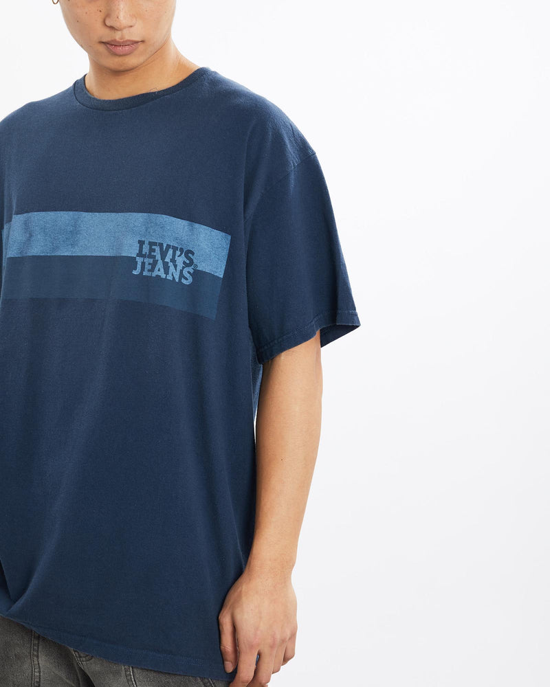 Vintage, Levi's, Jeans, Tee, The Real Deal, size large, colour Navy, newtown, sydney, australia, thrift store, opshop, preloved, secondhand, sustainable, retro, antique, 70s, 80s, 90s, 2000s, 00s, fashion, clothing, streetwear, trendy, garment, style, boutique, store, shop, archive, sale, cheap, best, top, T-Shirts