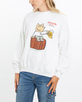 Vintage, 1992, Barcelona, Olympics, Sweatshirt, The Real Deal, size medium, colour White, newtown, sydney, australia, thrift store, opshop, preloved, secondhand, sustainable, retro, antique, 70s, 80s, 90s, 2000s, 00s, fashion, clothing, streetwear, trendy, garment, style, boutique, store, shop, archive, sale, cheap, best, top, Sweats and hoodies