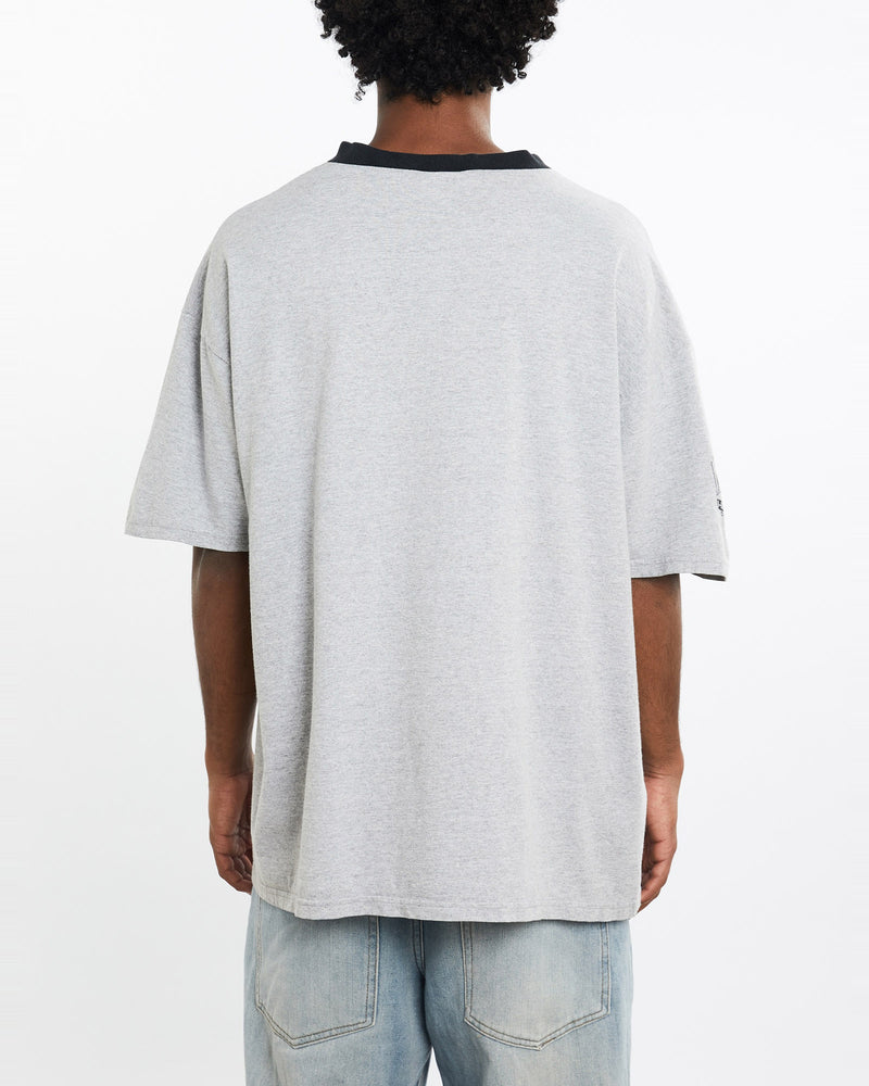 Vintage, Harley, Davidson, Henley, Tee, The Real Deal, size extra large, colour Grey, newtown, sydney, australia, thrift store, opshop, preloved, secondhand, sustainable, retro, antique, 70s, 80s, 90s, 2000s, 00s, fashion, clothing, streetwear, trendy, garment, style, boutique, store, shop, archive, sale, cheap, best, top, T-Shirts