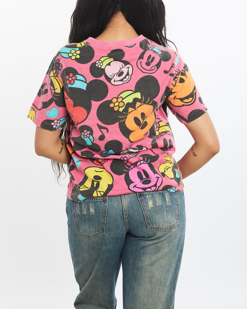 Vintage Disney Minnie Mouse 'Tokyo Resort' All Over Print Tee <br>S , The Real Deal , newtown, sydney, australia, thrift store, opshop, preloved, secondhand, sustainable, retro, antique, 70s, 80s, 90s, 2000s, 00s, fashion, clothing, streetwear, trendy, garment, style, boutique, store, shop, archive, sale, cheap, best, top