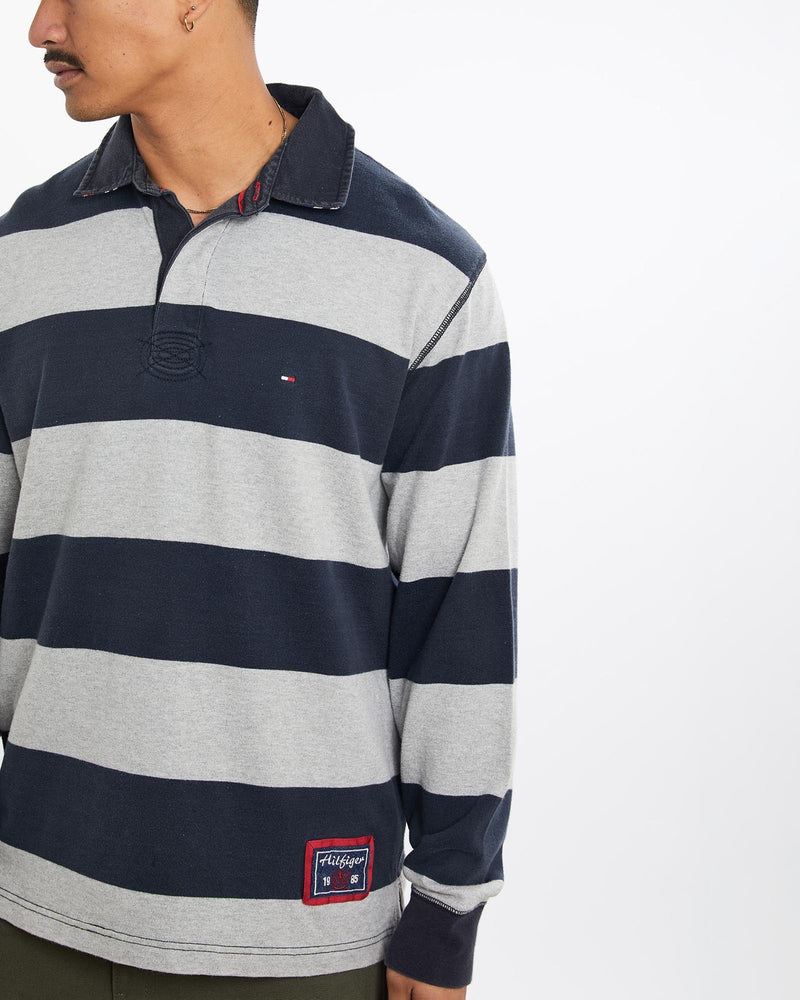 Vintage, Tommy, Hilfiger, Rugby, Shirt, The Real Deal, size large, colour Multicolour, newtown, sydney, australia, thrift store, opshop, preloved, secondhand, sustainable, retro, antique, 70s, 80s, 90s, 2000s, 00s, fashion, clothing, streetwear, trendy, garment, style, boutique, store, shop, archive, sale, cheap, best, top, Shirts