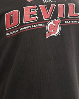 Vintage, 90s, NHL, New, Jersey, Devils, Tee, The Real Deal, size medium, colour Black, newtown, sydney, australia, thrift store, opshop, preloved, secondhand, sustainable, retro, antique, 70s, 80s, 90s, 2000s, 00s, fashion, clothing, streetwear, trendy, garment, style, boutique, store, shop, archive, sale, cheap, best, top, T-Shirts