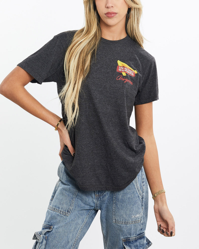 Vintage, In-N-Out, Burger, Tee, The Real Deal, size extra small, colour Black, newtown, sydney, australia, thrift store, opshop, preloved, secondhand, sustainable, retro, antique, 70s, 80s, 90s, 2000s, 00s, fashion, clothing, streetwear, trendy, garment, style, boutique, store, shop, archive, sale, cheap, best, top, T-Shirts