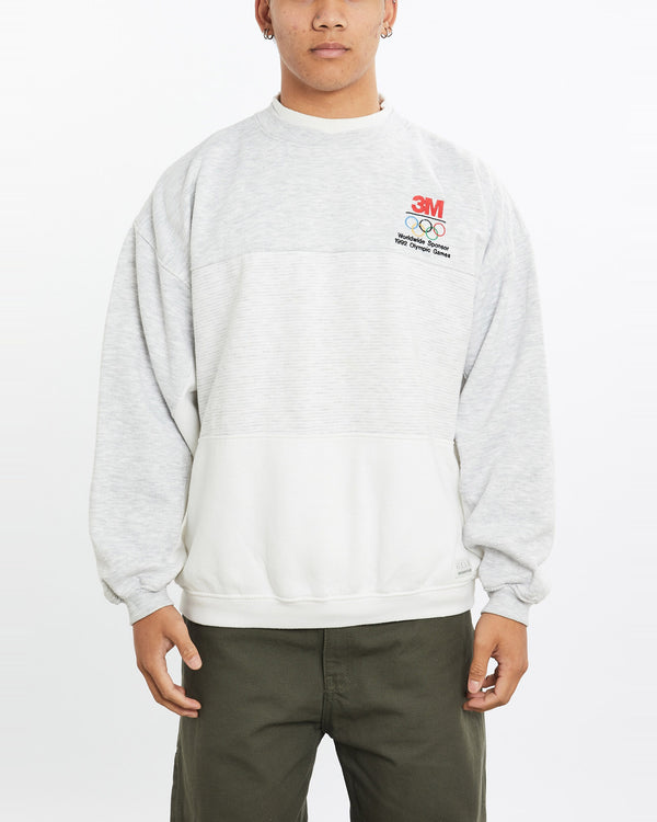 Vintage, 1992, Olympics, Sweatshirt, The Real Deal, size large, colour Grey, newtown, sydney, australia, thrift store, opshop, preloved, secondhand, sustainable, retro, antique, 70s, 80s, 90s, 2000s, 00s, fashion, clothing, streetwear, trendy, garment, style, boutique, store, shop, archive, sale, cheap, best, top, Sweats and hoodies