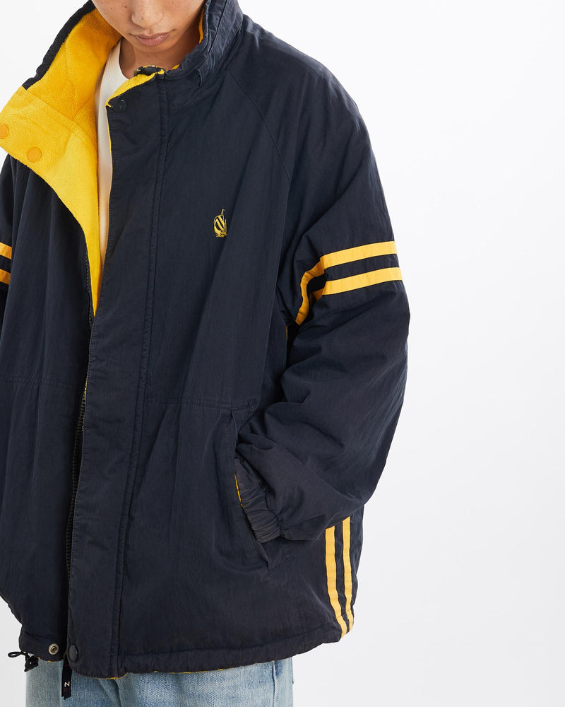 Vintage, Nautica, Reversible, Fleece, Jacket, The Real Deal, size extra large, colour Navy, newtown, sydney, australia, thrift store, opshop, preloved, secondhand, sustainable, retro, antique, 70s, 80s, 90s, 2000s, 00s, fashion, clothing, streetwear, trendy, garment, style, boutique, store, shop, archive, sale, cheap, best, top, Jackets