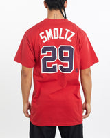 Vintage, MLB, Atlanta, Braves, Tee, The Real Deal, size large, colour Red, newtown, sydney, australia, thrift store, opshop, preloved, secondhand, sustainable, retro, antique, 70s, 80s, 90s, 2000s, 00s, fashion, clothing, streetwear, trendy, garment, style, boutique, store, shop, archive, sale, cheap, best, top, T-Shirts