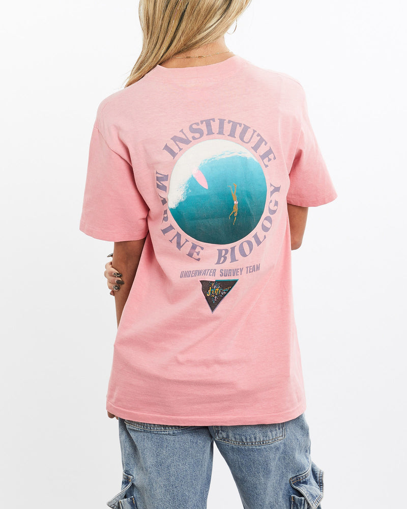 Vintage, 90s, Marine, Biology, Tee, The Real Deal, size small, colour Pink, newtown, sydney, australia, thrift store, opshop, preloved, secondhand, sustainable, retro, antique, 70s, 80s, 90s, 2000s, 00s, fashion, clothing, streetwear, trendy, garment, style, boutique, store, shop, archive, sale, cheap, best, top, T-Shirts