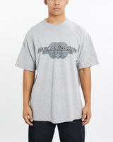 Vintage, Harley, Davidson, Tee, The Real Deal, size extra large, colour Grey, newtown, sydney, australia, thrift store, opshop, preloved, secondhand, sustainable, retro, antique, 70s, 80s, 90s, 2000s, 00s, fashion, clothing, streetwear, trendy, garment, style, boutique, store, shop, archive, sale, cheap, best, top, T-Shirts