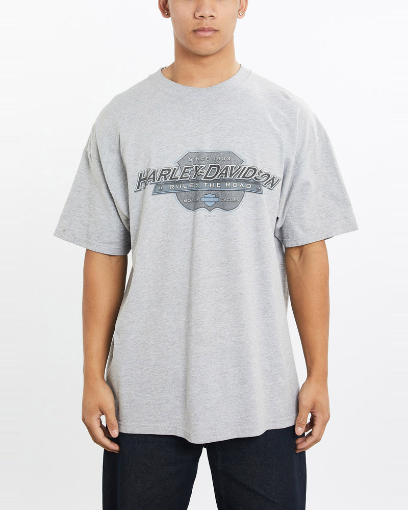 Vintage, Harley, Davidson, Tee, The Real Deal, size extra large, colour Grey, newtown, sydney, australia, thrift store, opshop, preloved, secondhand, sustainable, retro, antique, 70s, 80s, 90s, 2000s, 00s, fashion, clothing, streetwear, trendy, garment, style, boutique, store, shop, archive, sale, cheap, best, top, T-Shirts