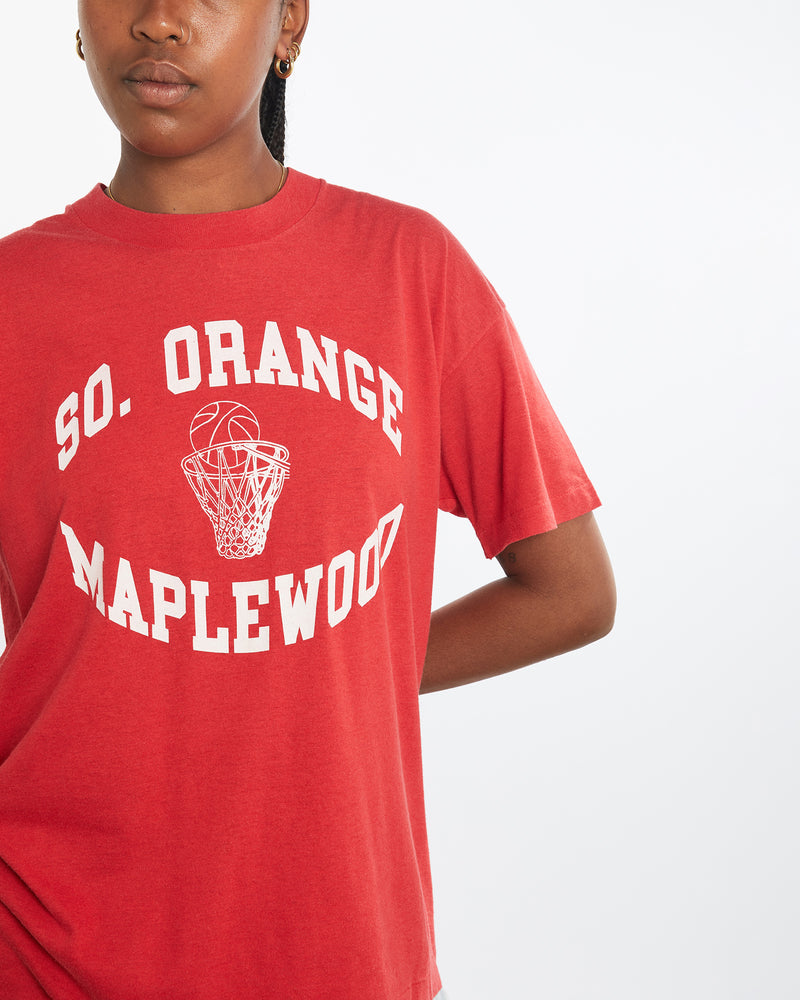 Vintage 80s So. Orange Maplewood Basketball Tee <br>M , The Real Deal , newtown, sydney, australia, thrift store, opshop, preloved, secondhand, sustainable, retro, antique, 70s, 80s, 90s, 2000s, 00s, fashion, clothing, streetwear, trendy, garment, style, boutique, store, shop, archive, sale, cheap, best, top