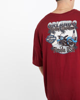 Vintage, Harley, Davidson, Tee, The Real Deal, size XXXL, colour Burgundy, newtown, sydney, australia, thrift store, opshop, preloved, secondhand, sustainable, retro, antique, 70s, 80s, 90s, 2000s, 00s, fashion, clothing, streetwear, trendy, garment, style, boutique, store, shop, archive, sale, cheap, best, top, T-Shirts