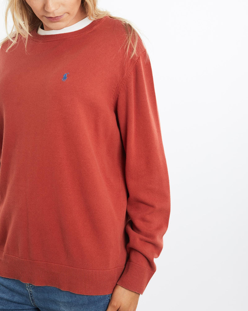 Vintage, 90s, Polo, Ralph, Lauren, Sweater, The Real Deal, size medium, colour Orange, newtown, sydney, australia, thrift store, opshop, preloved, secondhand, sustainable, retro, antique, 70s, 80s, 90s, 2000s, 00s, fashion, clothing, streetwear, trendy, garment, style, boutique, store, shop, archive, sale, cheap, best, top, Sweats and hoodies